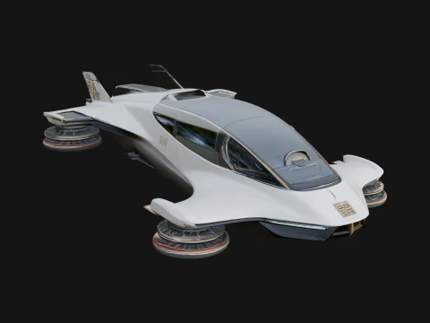 Sci Fi VTOL Craft Model Design 9 - 3D Print Model Modelo de impresión 3D