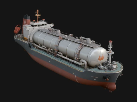 LNG Carrier Ship Model Design 6 - 3D Print Model 3D 프린트 모델
