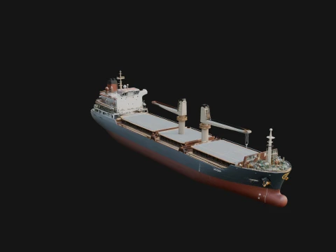 Bulk Carrier Ship Model Design 1 - 3D Print Model Modelo de Impressão 3D