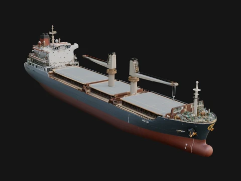 Bulk Carrier Ship Model Design 1 - 3D Print Model 3D printmodel
