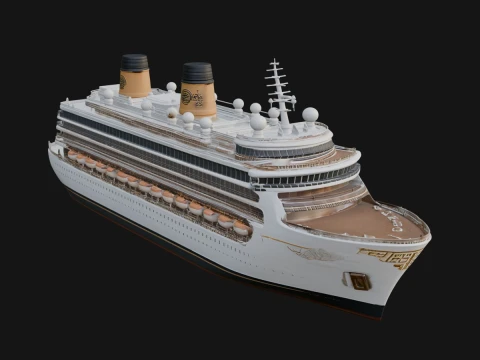 Cruise Ship Model Design 5 - 3D Print Model 3D printmodel