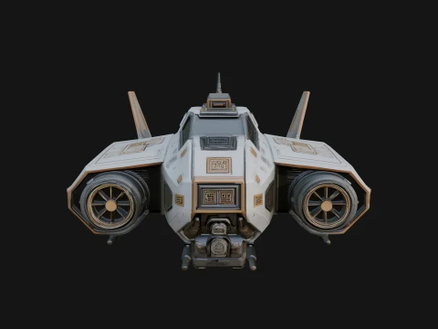 Sci Fi VTOL Craft Model Design 10 - 3D Print Model 3D Print Model