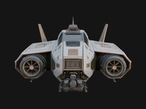 Sci Fi VTOL Craft Model Design 10 - 3D Print Model Modelo de impresión 3D