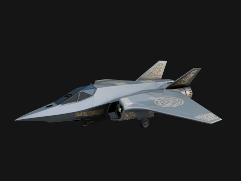 Sci Fi Fighter Craft Model Design 7 - 3D Print Model 3D Print Model