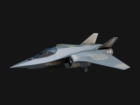 Sci Fi Fighter Craft Model Design 7 - 3D Print Model 3D Print Model