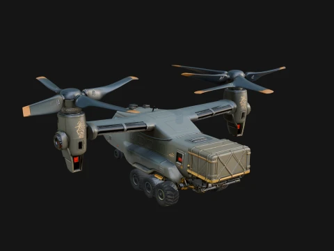 Sci Fi VTOL Craft Model Design 11 - 3D Print Model 3D Print Model