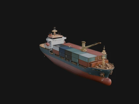 Container Ship Model Design 5 - 3D Print Model 3D Print Model