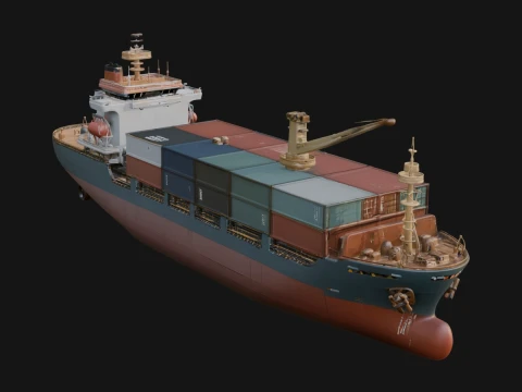 Container Ship Model Design 5 - 3D Print Model 3D printmodel