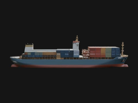 Container Ship Model Design 6 - 3D Print Model 3D Print Model