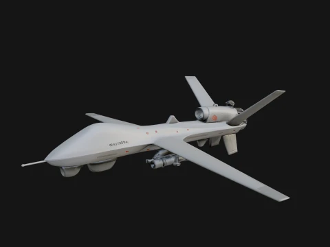 Military Drone Aircraft Model Design 7 - 3D Print Model Modelo de Impressão 3D