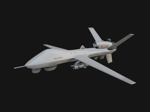 Military Drone Aircraft Model Design 7 - 3D Print Model 3D Baskı Modeli