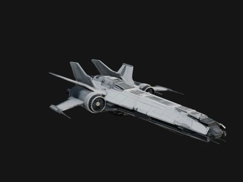 Sci Fi Fighter Craft Model Design 8 - 3D Print Model 3D Print Model