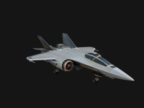 Sci Fi Fighter Craft Model Design 9 - 3D Print Model 3D 프린트 모델