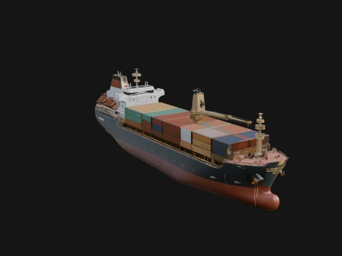 Container Ship Model Design 7 - 3D Print Model 3D Print Model