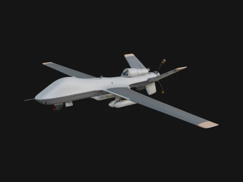 Military Drone Aircraft Model Design 8 - 3D Print Model Modelo de impresión 3D
