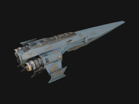 Sci Fi Fighter Craft Model Design 10 - 3D Print Model Modello di stampa 3D