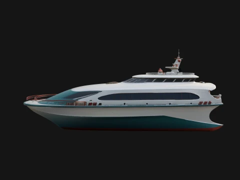 Ferry Ship Model Design 2 - 3D Print Model 3D Print Model