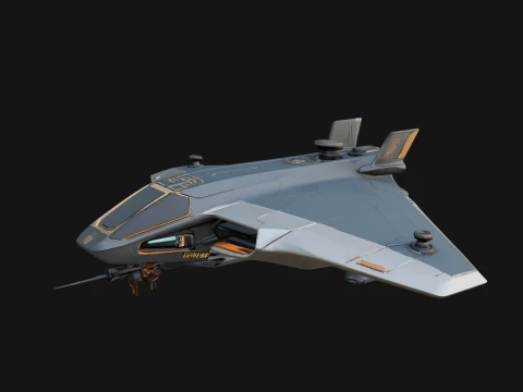 Sci Fi Fighter Craft Model Design 13 - 3D Print Model 3D Print Model