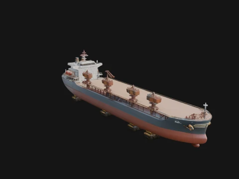 Bulk Carrier Ship Model Design 2 - 3D Print Model 3D Print Model