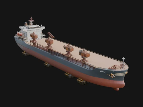 Bulk Carrier Ship Model Design 2 - 3D Print Model 3D printmodel