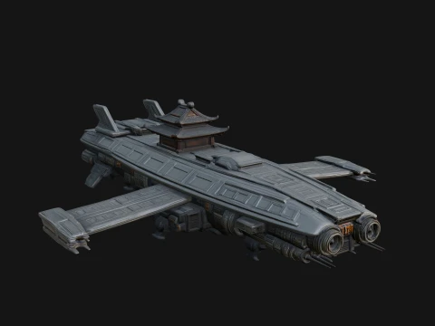 Sci Fi Transport Plane Model Design 5 - 3D Print Model 3D Print Model
