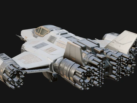 Sci Fi Fighter Craft Model Design 14 - 3D Print Model 3D Print Model
