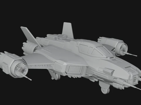 Sci Fi Fighter Craft Model Design 14 - 3D Print Model 3D Print Model
