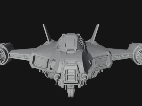 Sci Fi Fighter Craft Model Design 14 - 3D Print Model 3D Print Model