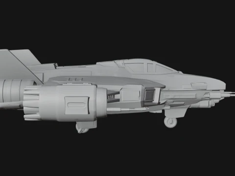Sci Fi Fighter Craft Model Design 14 - 3D Print Model 3D Print Model