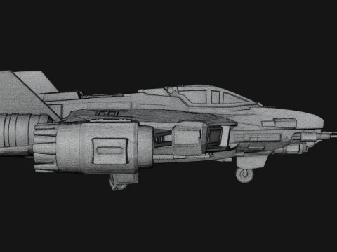 Sci Fi Fighter Craft Model Design 14 - 3D Print Model 3D Print Model