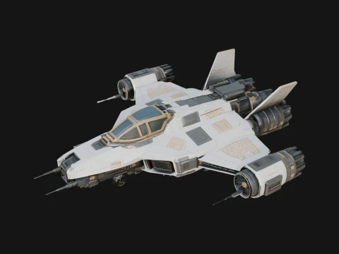 Sci Fi Fighter Craft Model Design 14 - 3D Print Model 3D Baskı Modeli