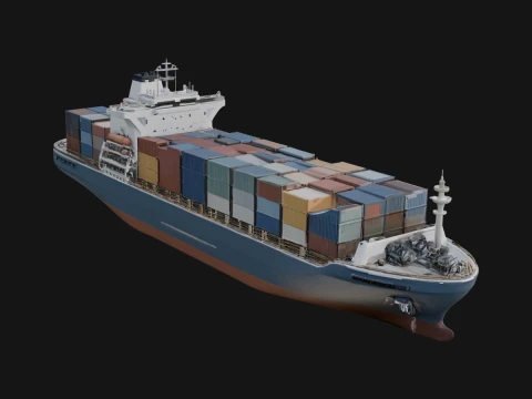 Container Ship Model Design 10 - 3D Print Model 3D printmodel