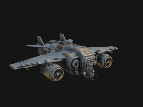 Sci Fi Fighter Craft Model Design 16 - 3D Print Model 3D Print Model