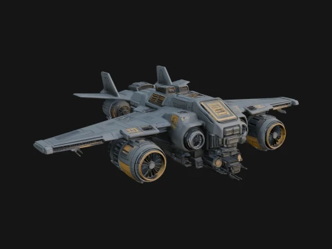 Sci Fi Fighter Craft Model Design 16 - 3D Print Model 3D Print Model