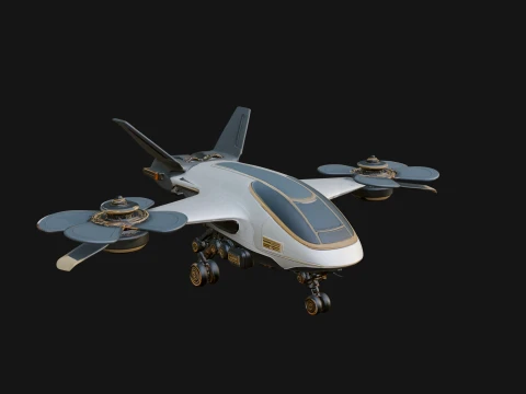 Sci Fi VTOL Craft Model Design 17 - 3D Print Model 3D Druckmodell