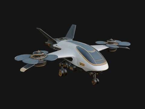 Sci Fi VTOL Craft Model Design 17 - 3D Print Model 3D Print Model