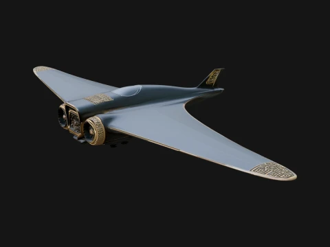 Stealth Bomber Plane Model Design 15 - 3D Print Model Modelo de Impressão 3D