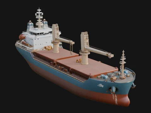 Bulk Carrier Ship Model Design 3 - 3D Print Model 3D Print Model