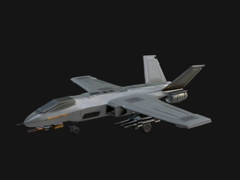 Military Jet Fighter Model Design 61 - 3D Print Model 3D Print Model