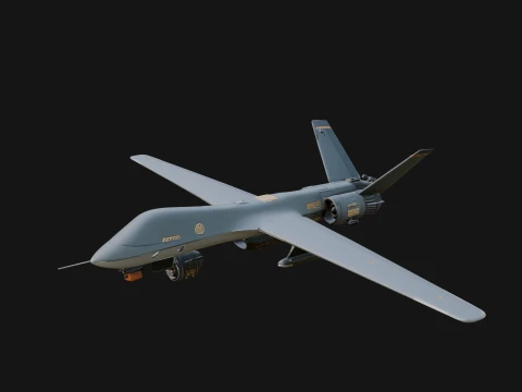 Military Drone Aircraft Model Design 11 - 3D Print Model 3D Принт Модель