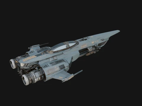Sci Fi Fighter Craft Model Design 20 - 3D Print Model 3D Принт Модель