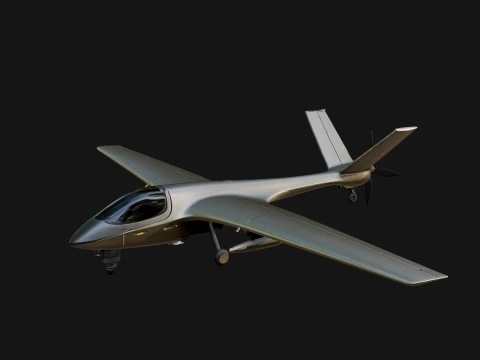 Military Drone Aircraft Model Design 12 - 3D Print Model Modelo de Impressão 3D