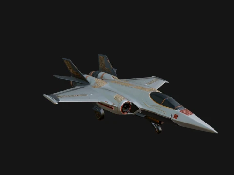 Military Jet Fighter Model Design 62 - 3D Print Model 3D Print Model