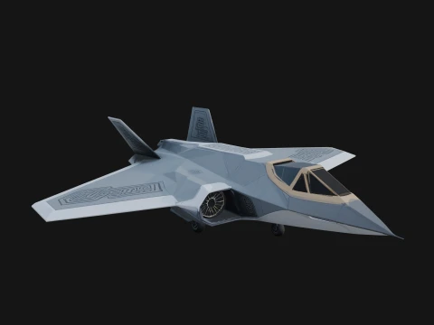 Military Jet Fighter Model Design 63 - 3D Print Model 3D Print Model
