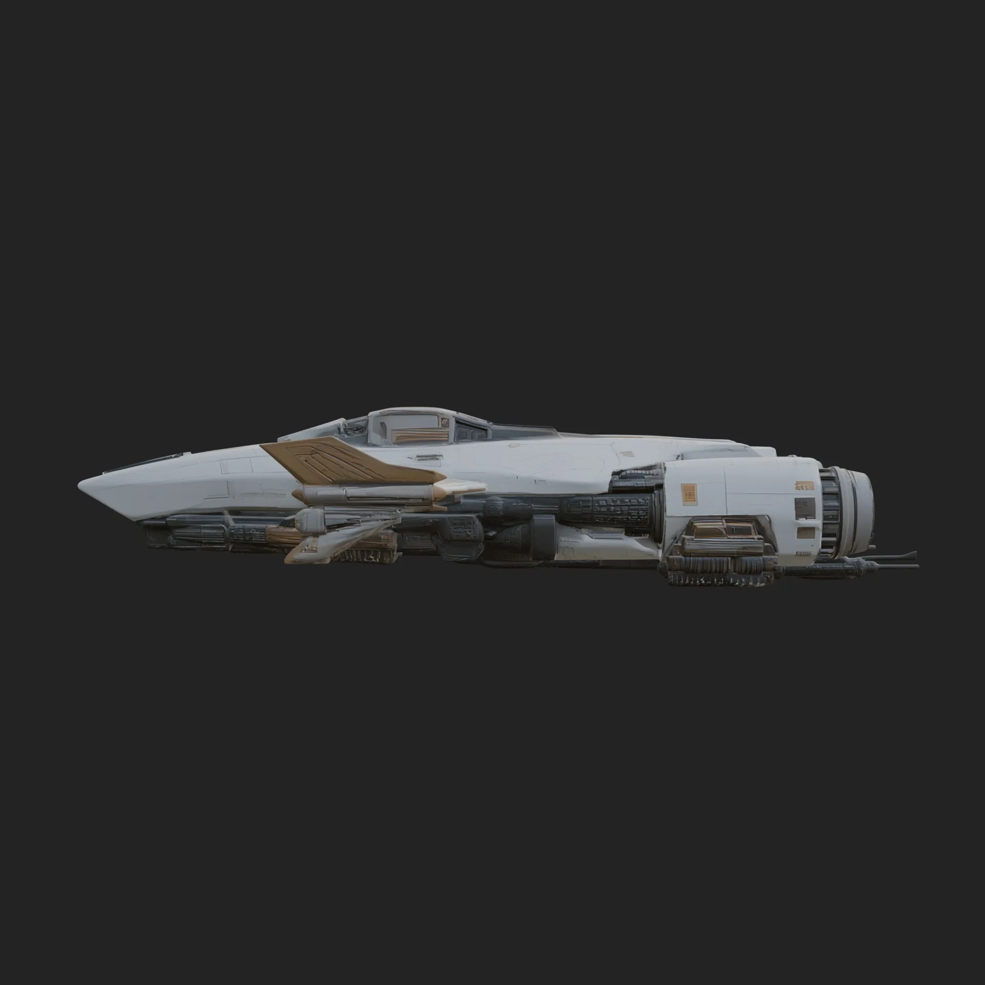 Sci Fi Fighter Craft Model Design 22 - 3D Print Model 3D Print Model .c4d .max .obj .3ds .fbx .stl .blend 
