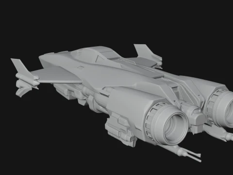 Sci Fi Fighter Craft Model Design 22 - 3D Print Model 3D Print Model