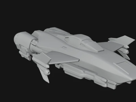 Sci Fi Fighter Craft Model Design 22 - 3D Print Model 3D Print Model
