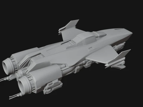 Sci Fi Fighter Craft Model Design 22 - 3D Print Model 3D Print Model