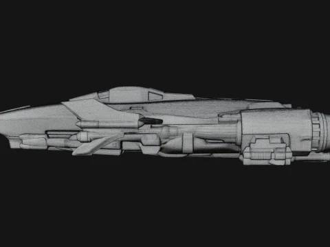 Sci Fi Fighter Craft Model Design 22 - 3D Print Model 3D Print Model