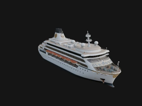 Cruise Ship Model Design 11 - 3D Print Model Modelo de Impressão 3D